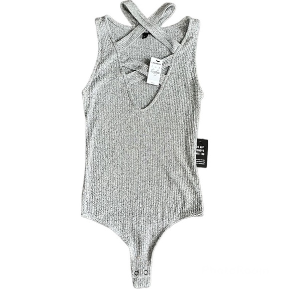 NWT Express Bodysuit Thong Criss Cross Snaps XS - Picture 3 of 10